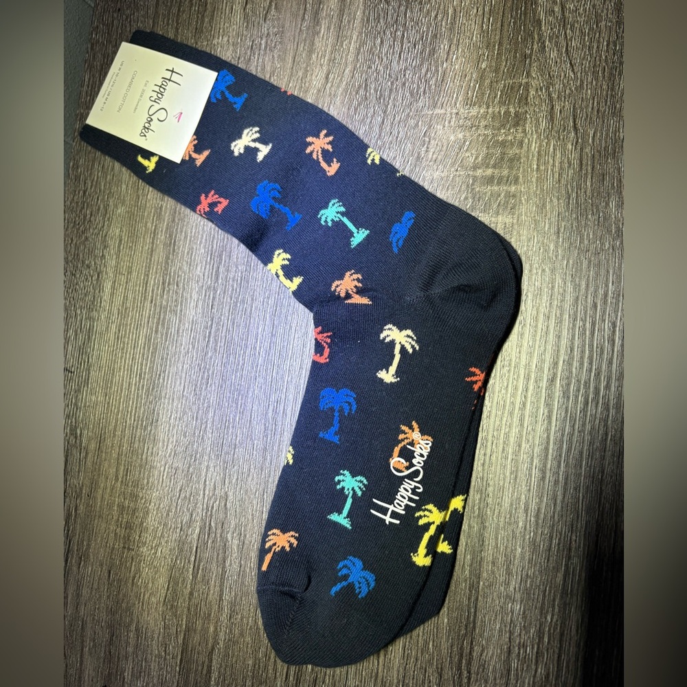 Colorful Palm Tree Patterned Men's Socks